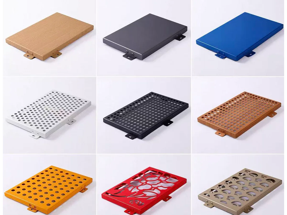 Real YIDING solid aluminium facade panel and architectural aluminium sample range